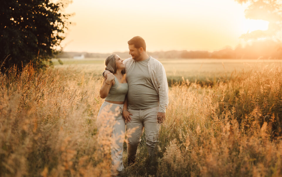 Paarshooting im Sonnenuntergang